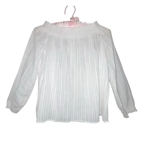 Rag & Bone Drew Off the Shoulder White Top size XSmall - Picture 2 of 12